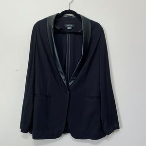 Black Blazer with faux leather lapels